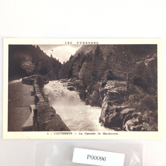 Vtg 1930s Tito Postcard Cauterets Mauhourat Waterfall Pyrenees Mountains France - Picture 1 of 2